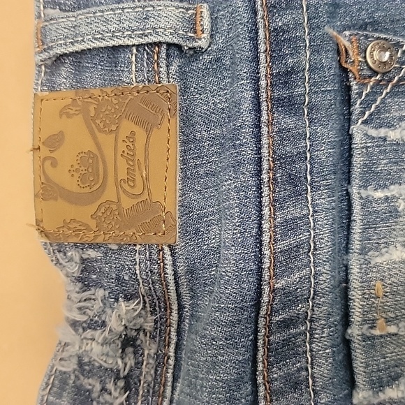 Candies Jeans, Size 13, Sequin Embellished with Distressing. Flared/Bell Bottom - Picture 2 of 13